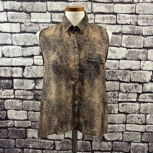 Love Culture Brown & Black Blouse Size S